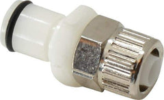 CPC Colder Products - 3/8" OD, Acetal Push-to-Connect Male Connector - 120 Max psi, White - Eagle Tool & Supply