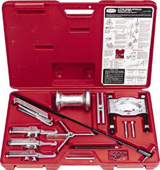 Proto - 18 Piece, 8" Spread, Wide Puller Set - 3 Jaws, 7" Reach - Eagle Tool & Supply