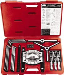 Proto - 19 Piece, 11" Spread, Wide Puller Set - 6 Jaws, 12" Reach - Eagle Tool & Supply