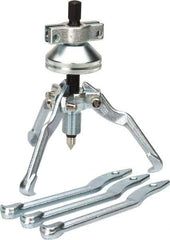 Proto - 5 Piece, 6 Ton Capacity, 7" Spread, Cone Puller Set - 3 Jaws, 6" Reach - Eagle Tool & Supply