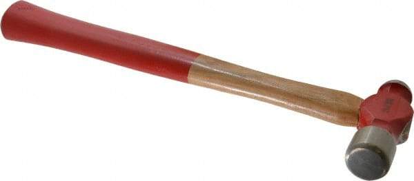 Proto - 3/4 Lb Head Ball Pein Hammer - Wood Handle with Red Laquer Grip, 13" OAL - Eagle Tool & Supply