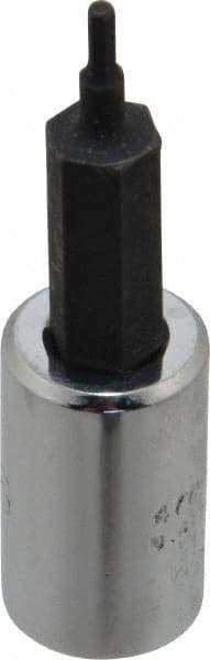 Proto - 1/4" Drive, 1/16" Hex Bit Socket - 1-7/8" OAL, 1" Bit Length - Eagle Tool & Supply