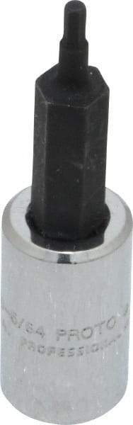 Proto - 1/4" Drive, 5/64" Hex Bit Socket - 1-7/8" OAL, 1" Bit Length - Eagle Tool & Supply