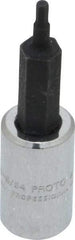 Proto - 1/4" Drive, 5/64" Hex Bit Socket - 1-7/8" OAL, 1" Bit Length - Eagle Tool & Supply