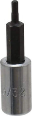 Proto - 1/4" Drive, 3/32" Hex Bit Socket - 1-7/8" OAL, 1" Bit Length - Eagle Tool & Supply
