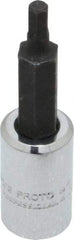 Proto - 1/4" Drive, 1/8" Hex Bit Socket - 1-7/8" OAL, 1" Bit Length - Eagle Tool & Supply
