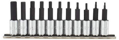 Proto - 11 Piece 1/4" Drive Inch Hex Bit Socket Set - 1/16 to 5/16" Hex - Eagle Tool & Supply