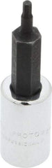 Proto - 1/4" Drive, 2mm Hex Bit Socket - 1-7/8" OAL, 1" Bit Length - Eagle Tool & Supply