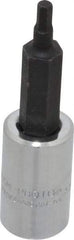 Proto - 1/4" Drive, 2.5mm Hex Bit Socket - 1-7/8" OAL, 1" Bit Length - Eagle Tool & Supply