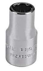 Proto - 1/4" Drive, Standard Hand Socket - 12 Points, Chrome Finish - Eagle Tool & Supply