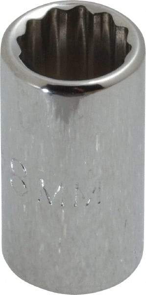 Proto - 1/4" Drive, Standard Hand Socket - 12 Points, 7/8" OAL, Chrome Finish - Eagle Tool & Supply