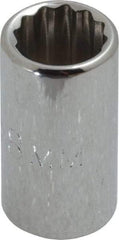 Proto - 1/4" Drive, Standard Hand Socket - 12 Points, 7/8" OAL, Chrome Finish - Eagle Tool & Supply