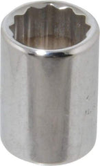 Proto - 1/4" Drive, Standard Hand Socket - 12 Points, 7/8" OAL, Chrome Finish - Eagle Tool & Supply