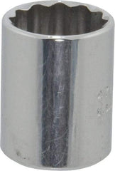 Proto - 1/4" Drive, Standard Hand Socket - 12 Points, 7/8" OAL, Chrome Vanadium, Chrome Finish - Eagle Tool & Supply