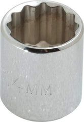 Proto - 1/4" Drive, Standard Hand Socket - 12 Points, 7/8" OAL, Chrome Finish - Eagle Tool & Supply