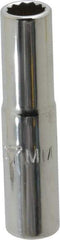 Proto - 1/4" Drive, Deep Hand Socket - 12 Points, 1-15/16" OAL, Chrome Finish - Eagle Tool & Supply