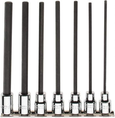 Proto - 7 Piece 3/8" Drive Inch Hex Bit Socket Set - 1/8 to 3/8" Hex - Eagle Tool & Supply