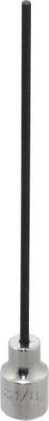 Proto - 3/8" Drive, 1/8" Hex Bit Socket - 6-3/32" OAL, 5" Bit Length, Long Hex Bit Socket - Eagle Tool & Supply