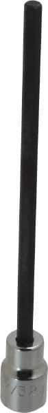 Proto - 3/8" Drive, 7/32" Hex Bit Socket - 6-3/32" OAL, 5" Bit Length, Long Hex Bit Socket - Eagle Tool & Supply