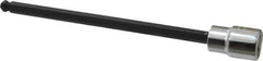 Proto - 3/8" Drive, 1/4" Hex Bit Socket - 6-3/32" OAL, 5" Bit Length, Long Ball End Hex Bit Socket - Eagle Tool & Supply