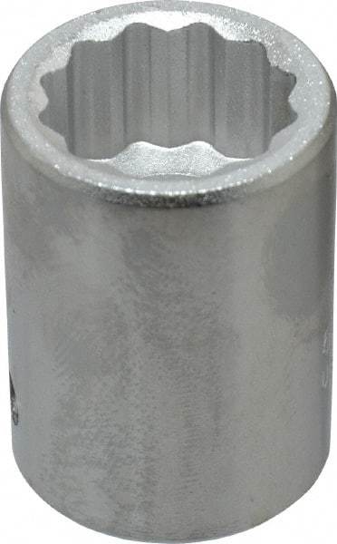 Proto - 1", 3/4" Drive, Standard Hand Socket - 12 Points, 2" OAL, Chrome Finish - Eagle Tool & Supply