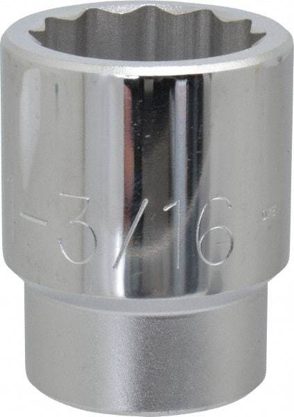 Proto - 1-3/16", 3/4" Drive, Standard Hand Socket - 12 Points, 2-7/32" OAL, Chrome Finish - Eagle Tool & Supply