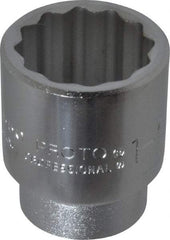 Proto - 1-9/16", 3/4" Drive, Standard Hand Socket - 12 Points, 2-5/8" OAL, Chrome Finish - Eagle Tool & Supply