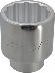 Proto - 1-13/16", 3/4" Drive, Standard Hand Socket - 12 Points, 2-29/32" OAL, Chrome Finish - Eagle Tool & Supply