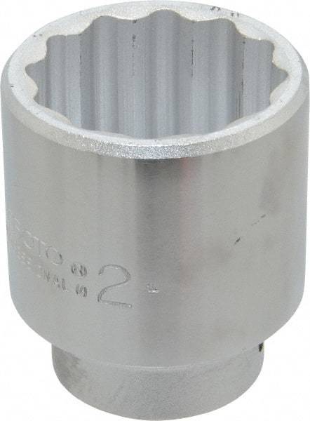 Proto - 2", 3/4" Drive, Standard Hand Socket - 12 Points, 3-7/64" OAL, Chrome Finish - Eagle Tool & Supply