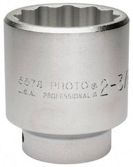 Proto - 2-3/8", 3/4" Drive, Standard Hand Socket - 12 Points, 3-43/64" OAL, Chrome Finish - Eagle Tool & Supply