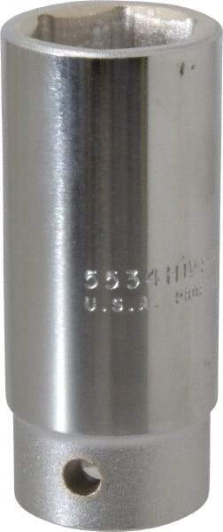 Proto - 1-1/16", 3/4" Drive, Deep Hand Socket - 6 Points, 3-1/2" OAL, Chrome Finish - Eagle Tool & Supply