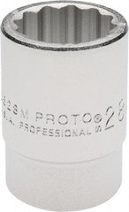 Proto - 3/4" Drive, Standard Hand Socket - 12 Points, 2-7/32" OAL, Satin Finish - Eagle Tool & Supply