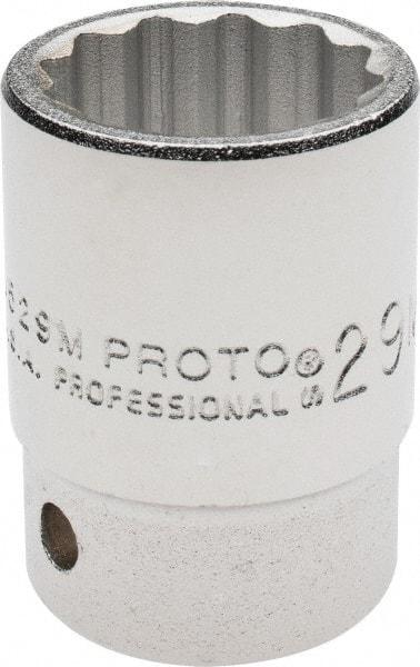 Proto - 3/4" Drive, Standard Hand Socket - 12 Points, 2-7/32" OAL, Chrome Finish - Eagle Tool & Supply