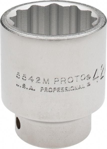 Proto - 3/4" Drive, Standard Hand Socket - 12 Points, 2-11/16" OAL, Chrome Finish - Eagle Tool & Supply