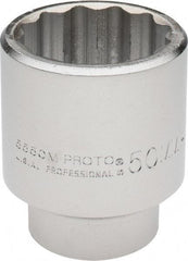 Proto - 3/4" Drive, Standard Hand Socket - 12 Points, 3-5/32" OAL, Chrome Finish - Eagle Tool & Supply