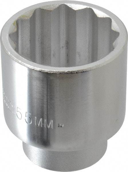 Proto - 2-1/16", 3/4" Drive, Standard Hand Socket - 12 Points, 3-5/32" OAL, Chrome Finish - Eagle Tool & Supply