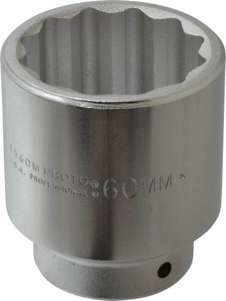 Proto - 3/4" Drive, Standard Hand Socket - 12 Points, 3-21/32" OAL, Chrome Finish - Eagle Tool & Supply