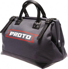 Proto - 1 Pocket White Canvas Tool Bag - 14" Wide x 14" Deep x 14" High - Eagle Tool & Supply