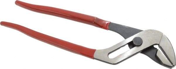 Proto - 12" OAL, 2-5/8" Max Capacity, 6 Position Gooseneck Tongue & Groove Pliers - Standard Straight Jaws, Standard Head, Plastisol Handles - Eagle Tool & Supply