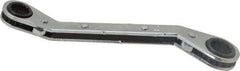 Proto - 3/8" x 7/16" 12 Point Reversible Ratcheting Offset Box Wrench - Double End, 5-1/4" OAL, Steel, 25° Offset - Eagle Tool & Supply