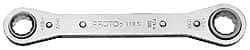 Proto - 16mm x 18mm 12 Point Ratcheting Box Wrench - 8" OAL, Steel - Eagle Tool & Supply