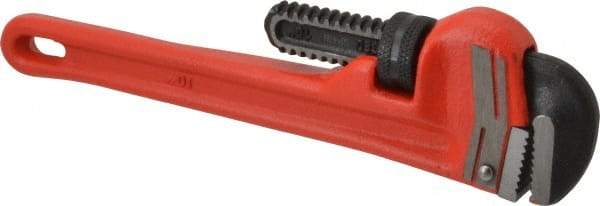 Proto - 10" Steel Straight Pipe Wrench - 1-1/2" Pipe Capacity - Eagle Tool & Supply