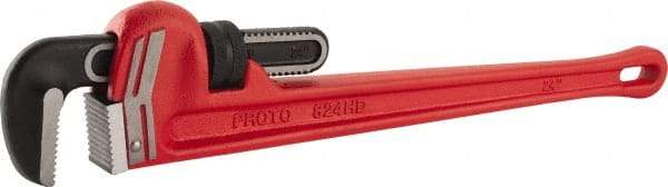 Proto - 24" Steel Straight Pipe Wrench - 4" Pipe Capacity - Eagle Tool & Supply