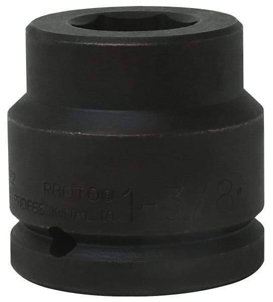 Proto - 1-1/2" Drive 3-5/16" Standard Impact Socket - 6 Points, 4-23/32" OAL - Eagle Tool & Supply