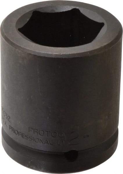 Proto - 1-1/2" Drive 2" Standard Impact Socket - 6 Points, 3-5/8" OAL - Eagle Tool & Supply