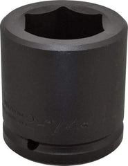 Proto - 1-1/2" Drive 2-1/4" Standard Impact Socket - 6 Points, 3-3/4" OAL - Eagle Tool & Supply