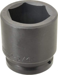 Proto - 1-1/2" Drive 2-3/4" Standard Impact Socket - 6 Points, 4-1/4" OAL - Eagle Tool & Supply