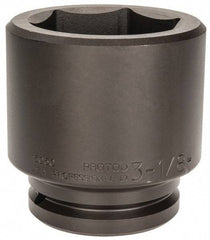 Proto - 1-1/2" Drive 3-1/8" Standard Impact Socket - 6 Points, 4-5/8" OAL - Eagle Tool & Supply