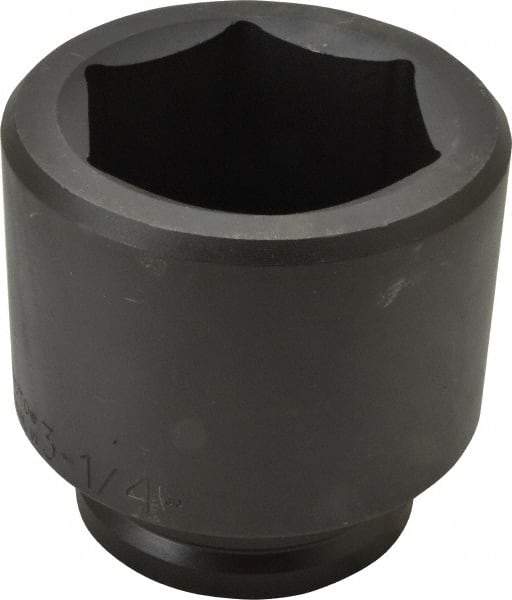 Proto - 1-1/2" Drive 3-1/4" Standard Impact Socket - 6 Points, 4-23/32" OAL - Eagle Tool & Supply