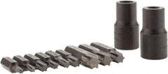Proto - 11 Piece, 3/8" Drive Screwdriver Bit Set - T10 to T50 Torx - Eagle Tool & Supply